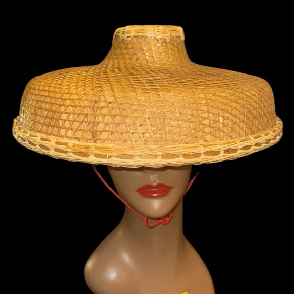 Vintage | Accessories | Vintage Asian Bamboo Rice Paddy Hat | Poshmark